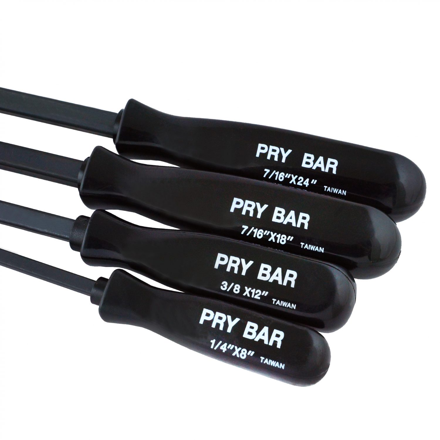 4 Piece Mechanic's Pry Bar Set Square Shank High-leverage 8″ 12″ 18″ 24 ...